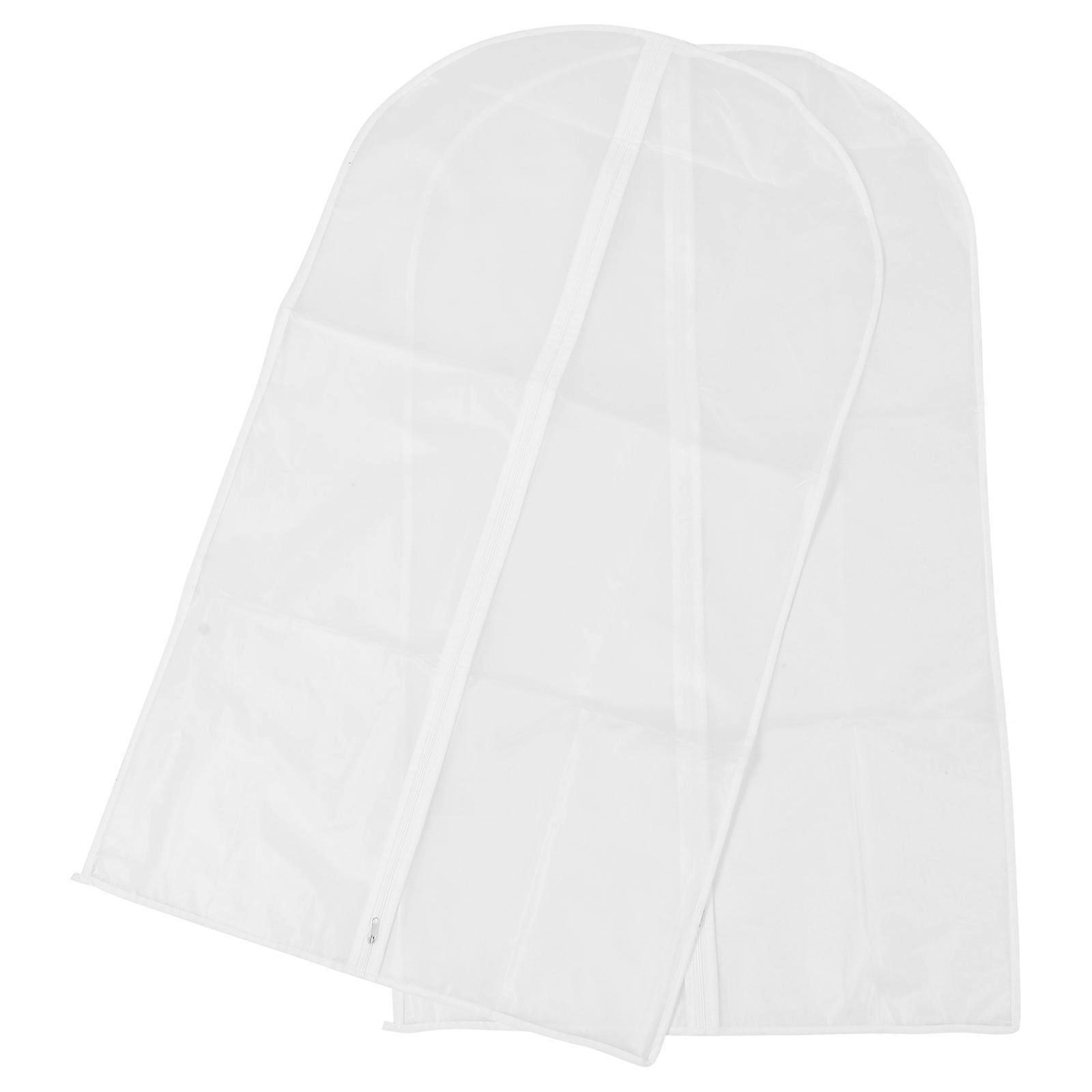 Scratches Resistant Garment Bags For Business Suit And Coat Storage With Air Circulation Technology Available In White 2Pcs