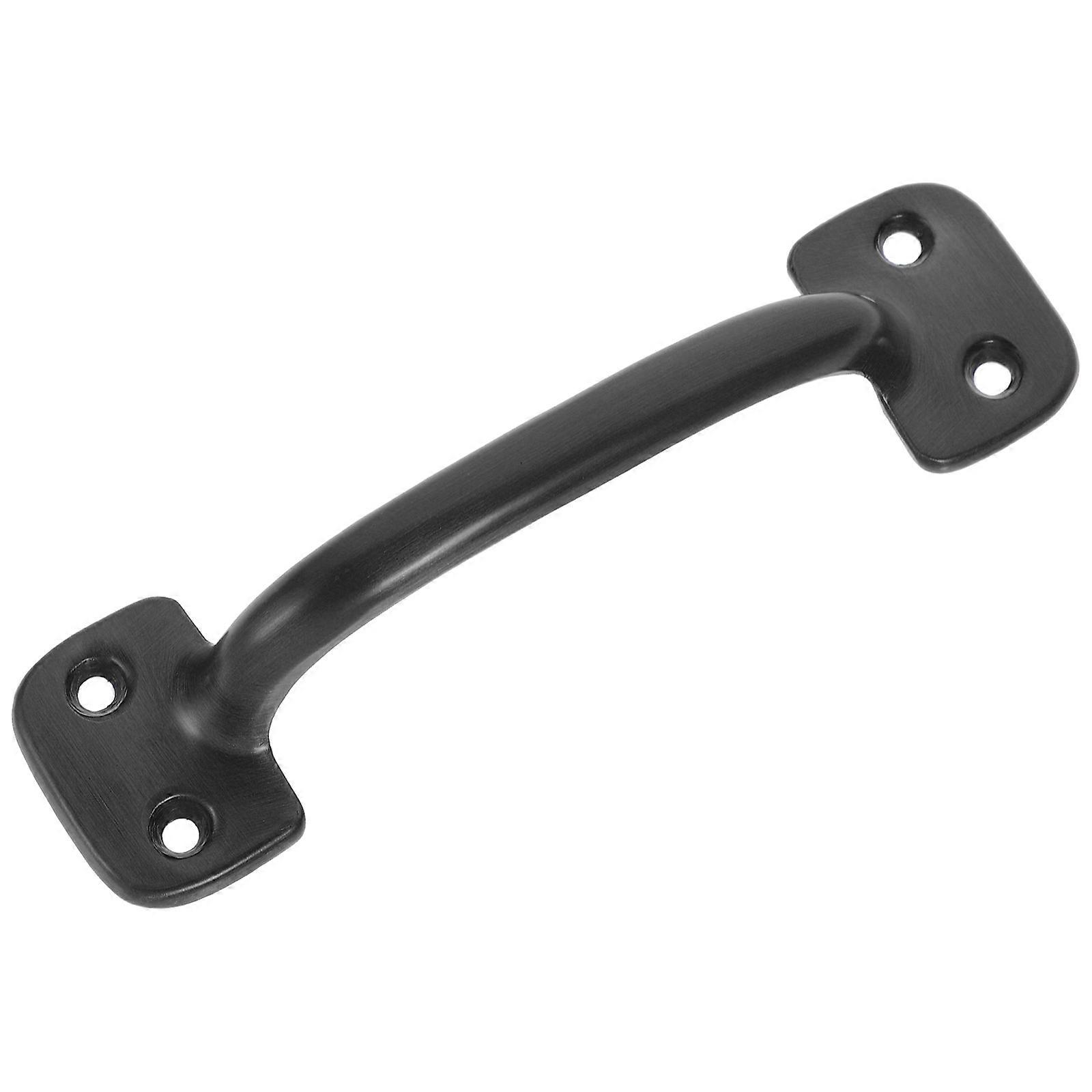 Scratch-resistant Cabinet Handle For Bedroom Bathroom Bow Arc Shape Black Zinc Alloy 1 Set