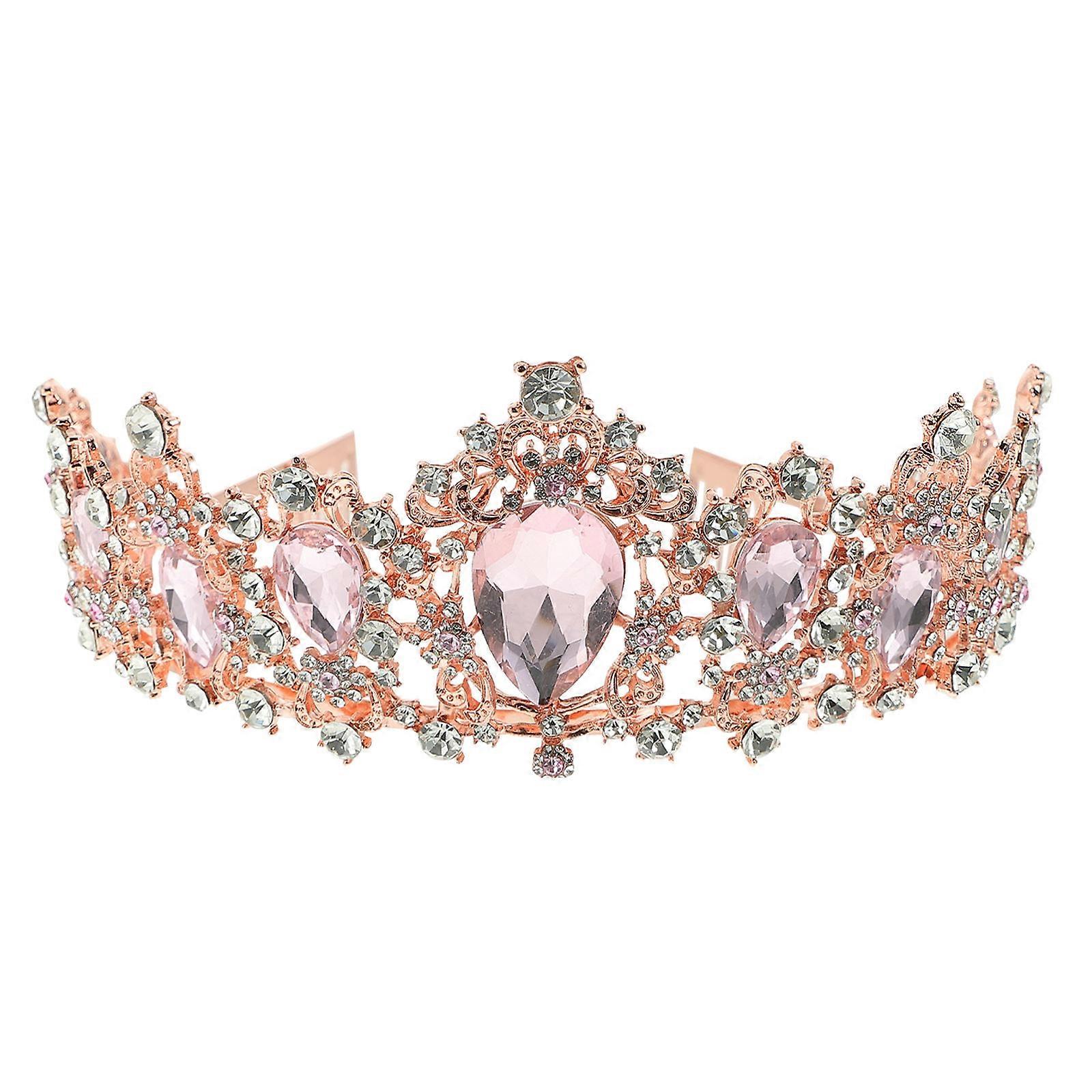 Elegant Rhinestone Crystal Bridal Tiara Crown with Comb – Stylish Wedding Hair Accessory for Brides, Engagements, and Special Occasions – Stunning