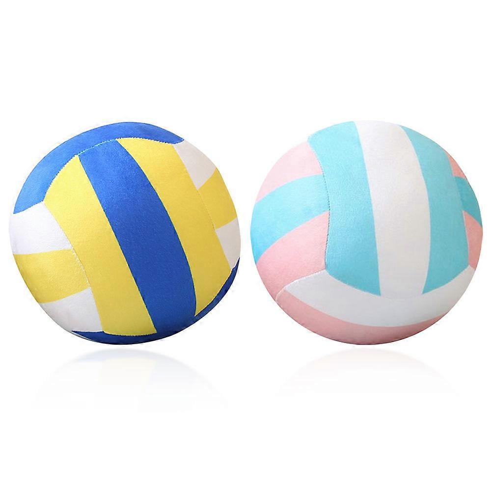 Soft Toy Volleyball 2Pcs For Kids And Volleyball Lovers Home Use Realistic Shape Throw Pillow