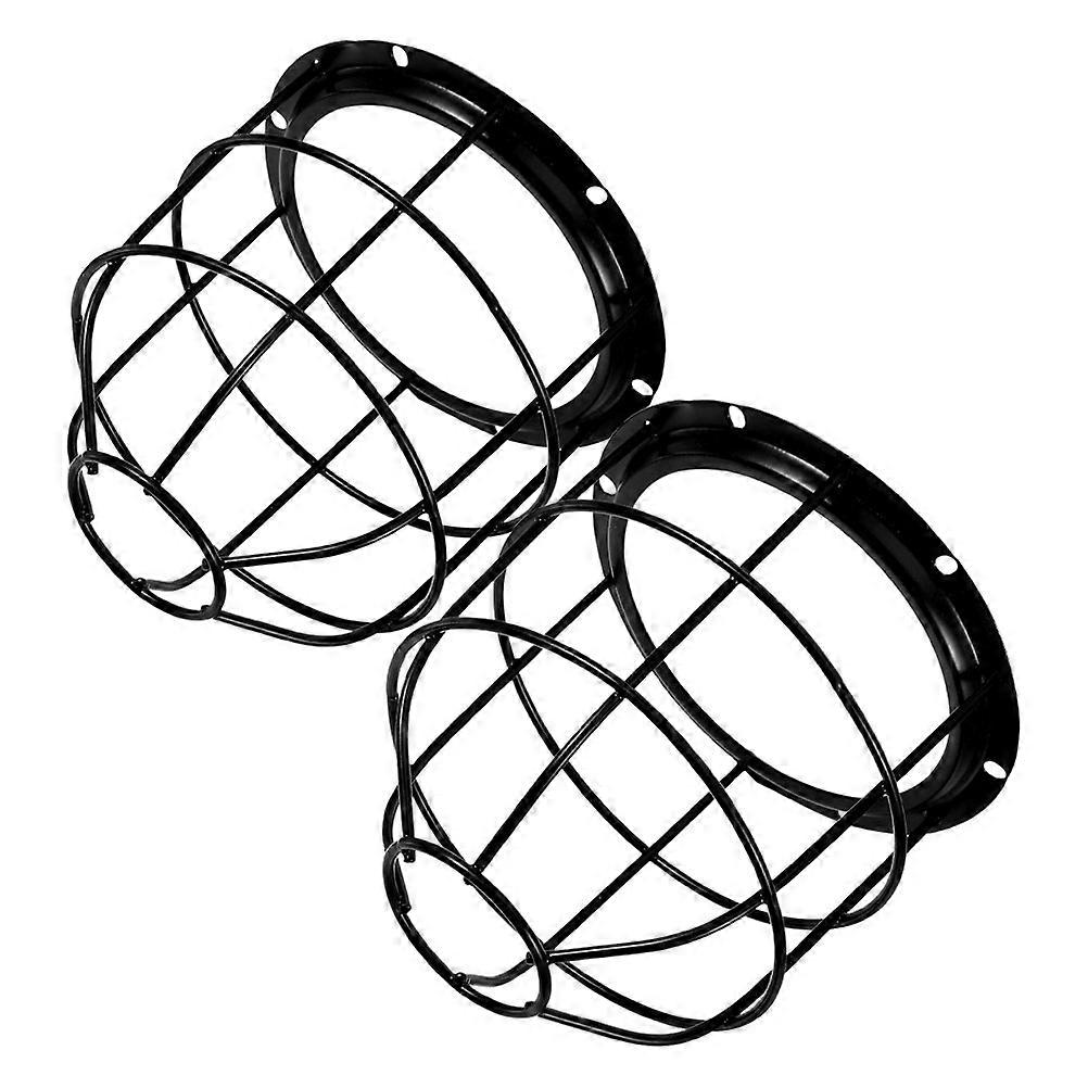 2pcs Metal Ceiling Light Bulb Guard Cage for Workshop Signal Lights Universal Fit for Various Bulbs