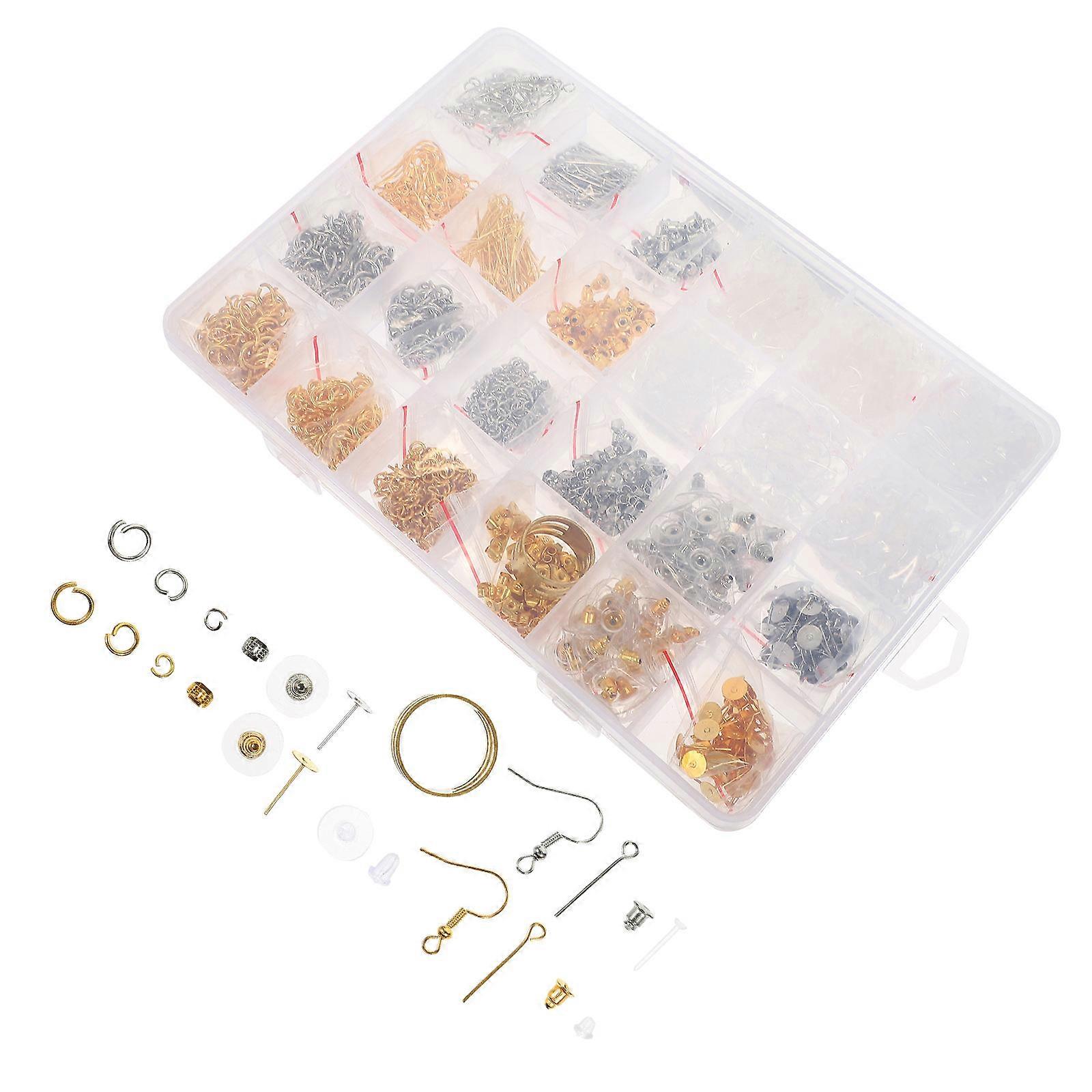DIY Earring Plugs, Alloy and Resin Components for Creative Projects,