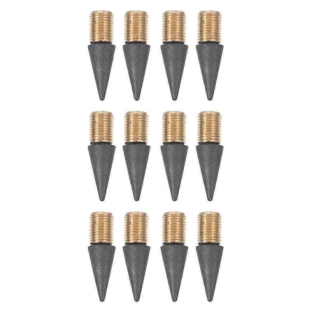 Inkless Pencil Tips For School Stationery Sketching 12Pcs Black Writing Drawing Nibs