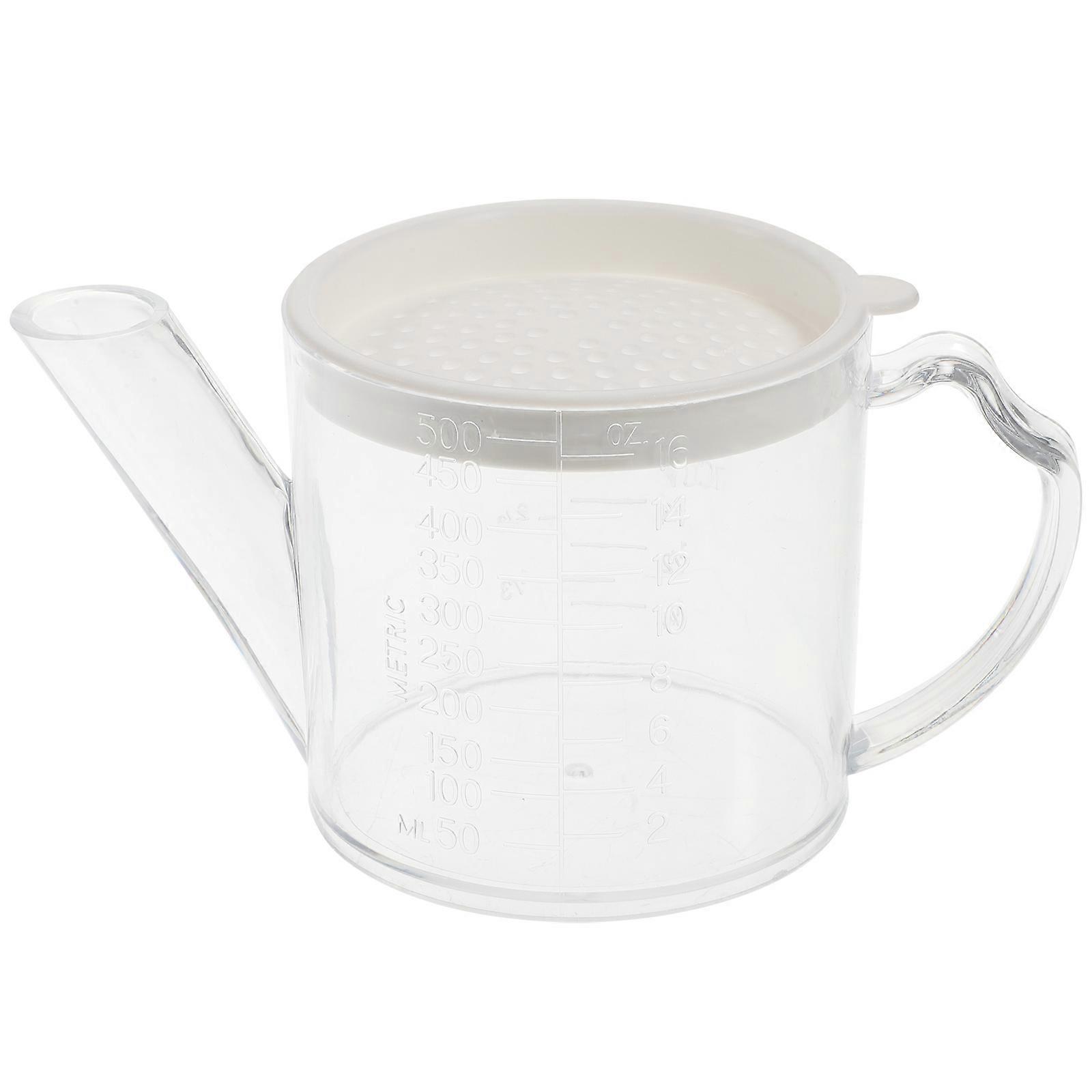 Transparent Plastic Oil Dispenser Bottle with Scale Design for Kitchen Use Safe and 1Pc
