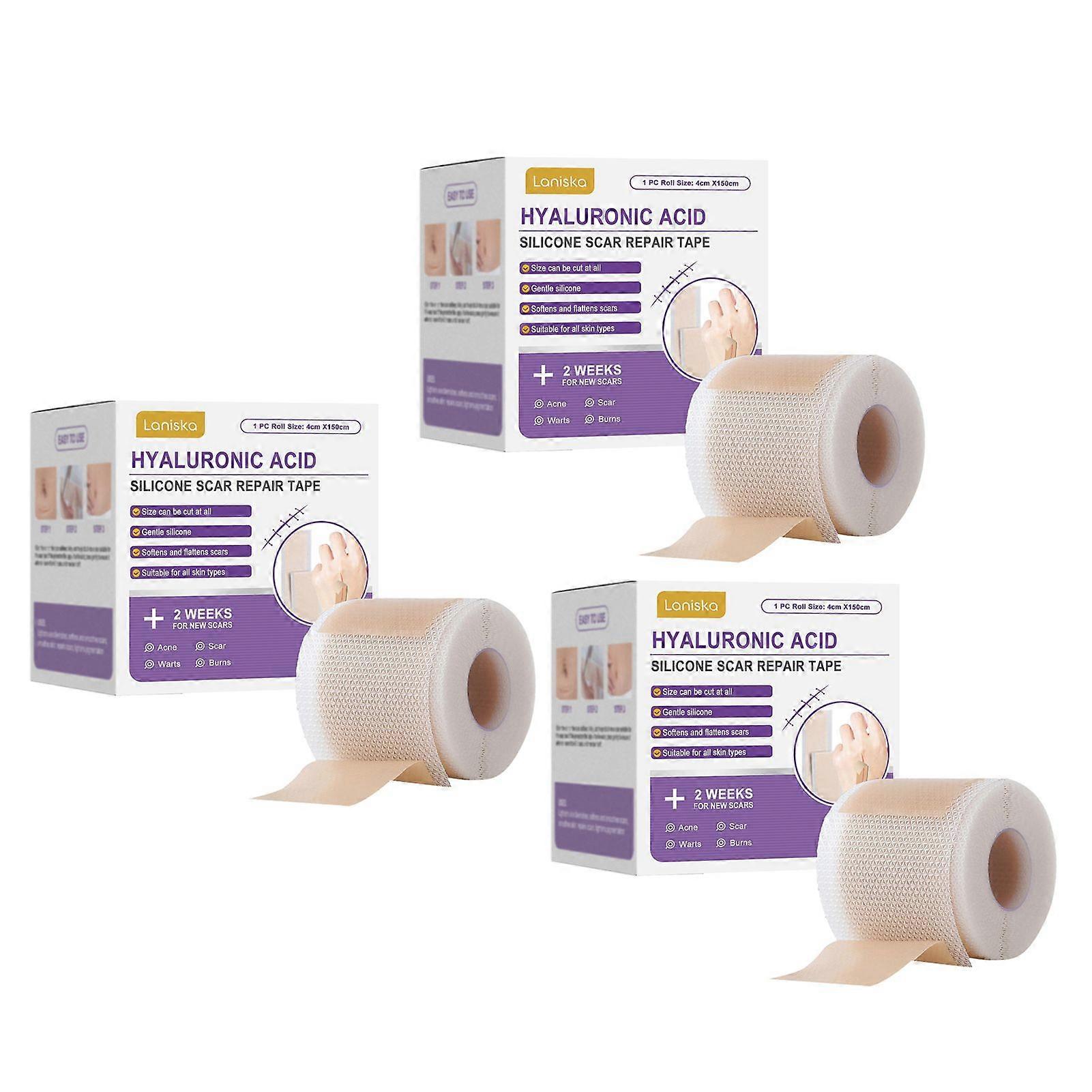 Medical-Grade Silicone Scars Tape for C-Section Acne Old Scars Stretch Marks Reusable Effective Removal Strips