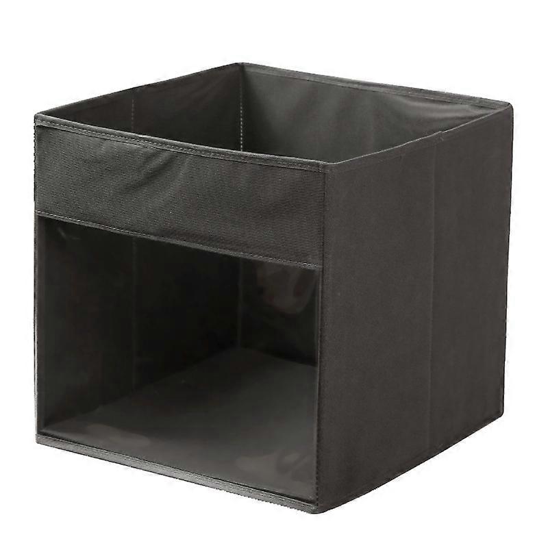 TKdaddy Storage Box Foldable Organizer Clear Window Multi-Function Container for Books Miscellaneous Items