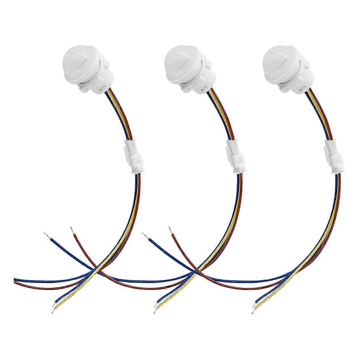 3 Packs Motion Sensor Light Switch, PIR Sensor Smart Detection Switch,Ceiling or Wall Mount Smart L