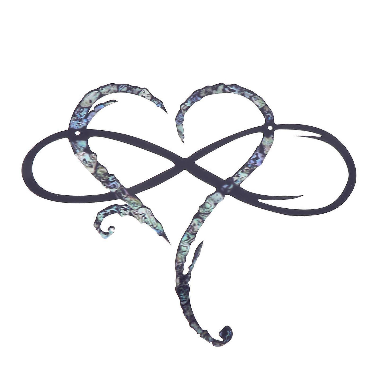 Rustproof Heart Shape Wall Hanging Sculpture For Home And Outdoor 30X26Cm 1Pc