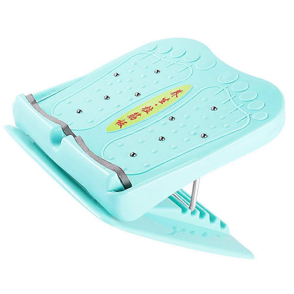 Blue Adjustable Ankle Stretch Board for Workout Use ABS Material Non-Slip Pad Foldable Design 1pc