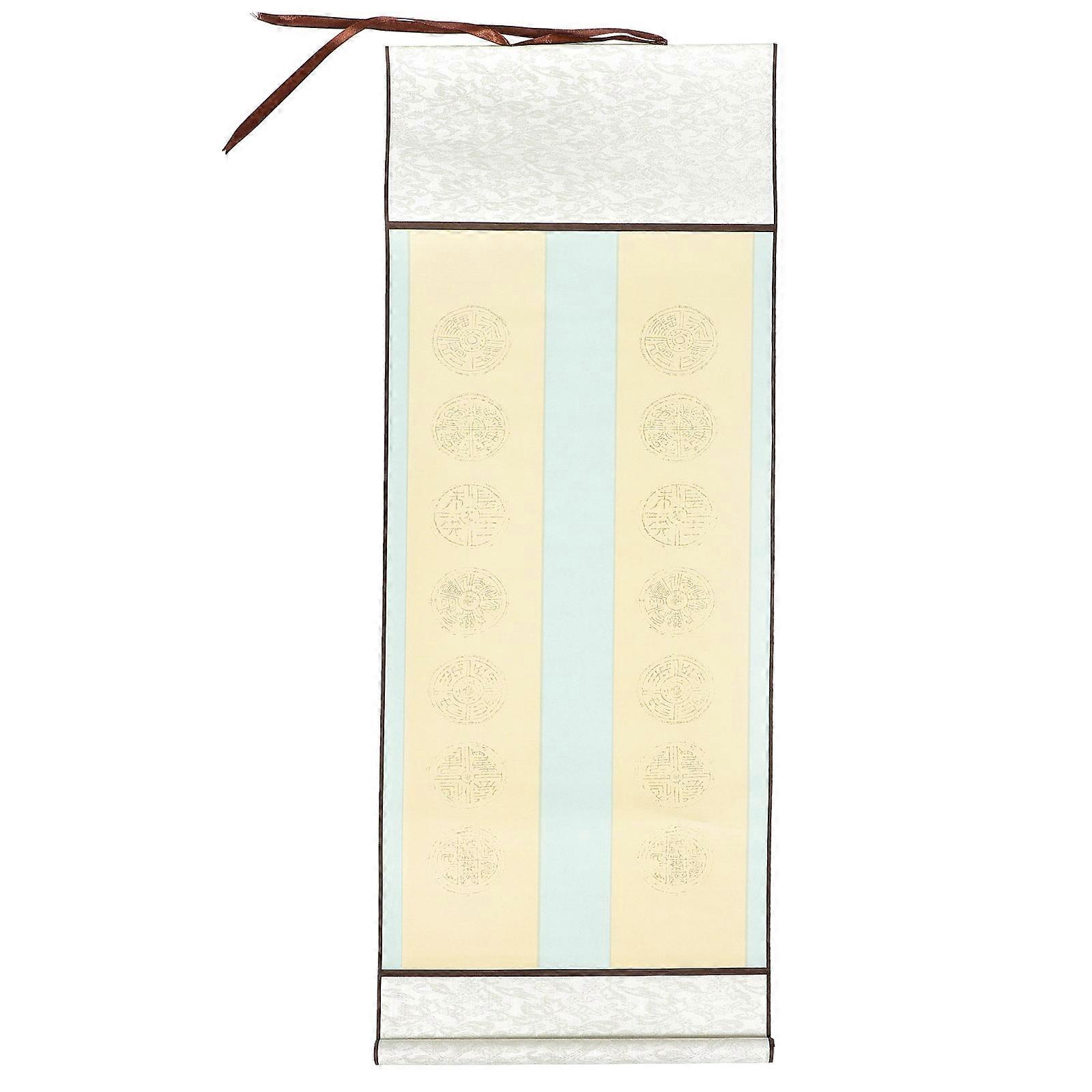 Durable Chinese Scroll Paper Designed For Office Decoration 95x32cm Sky-blue 1 Set
