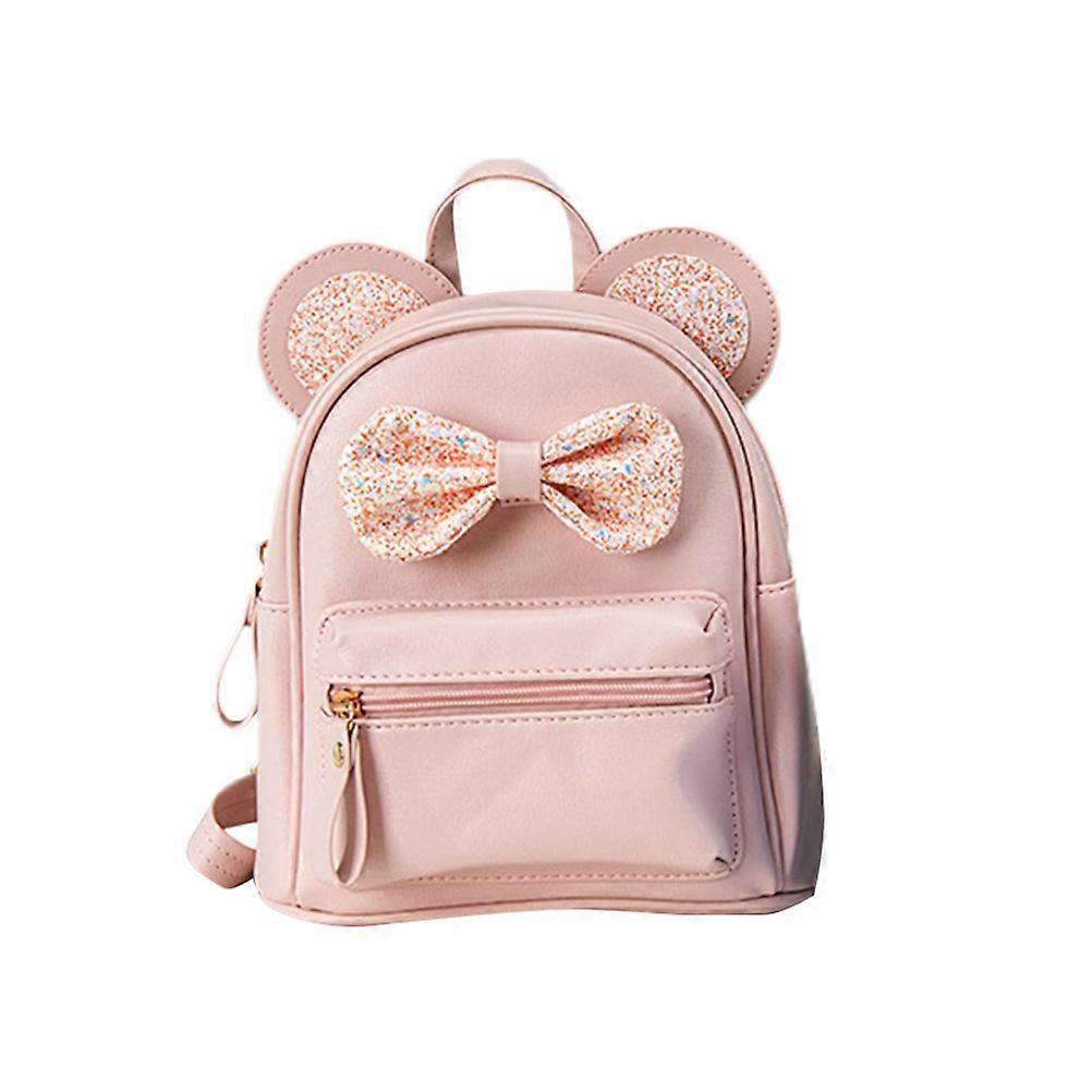 Cute Mini Backpack Lightweight Shoulder Bag with Bow Design for Daily Essentials Work and School Use