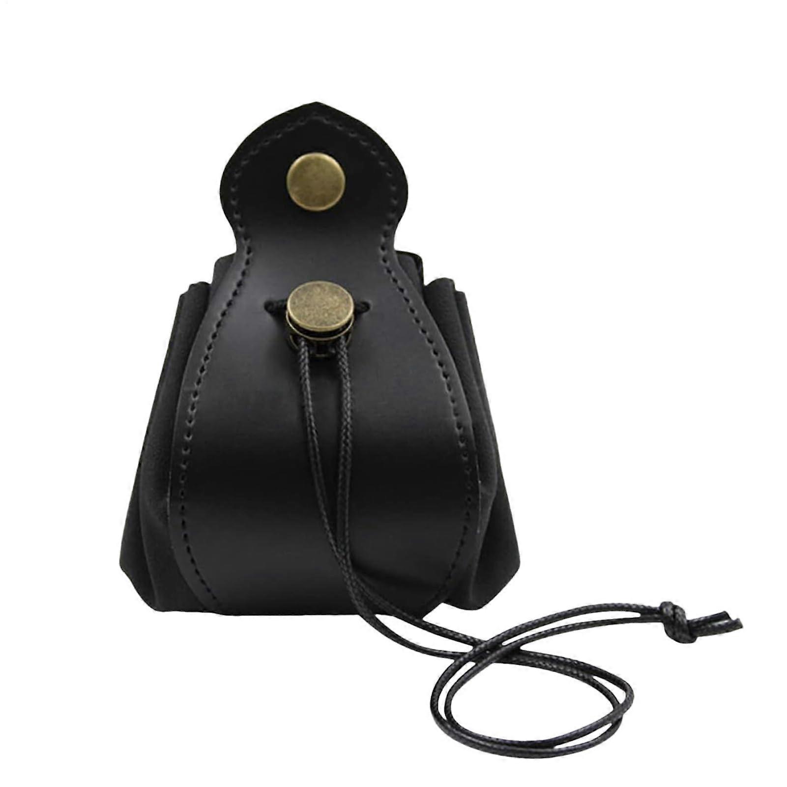 Dice Bag - Faux Leather Drawstring Dice Container for Board Games, Portable Organizer for Teens, Adults, and Students