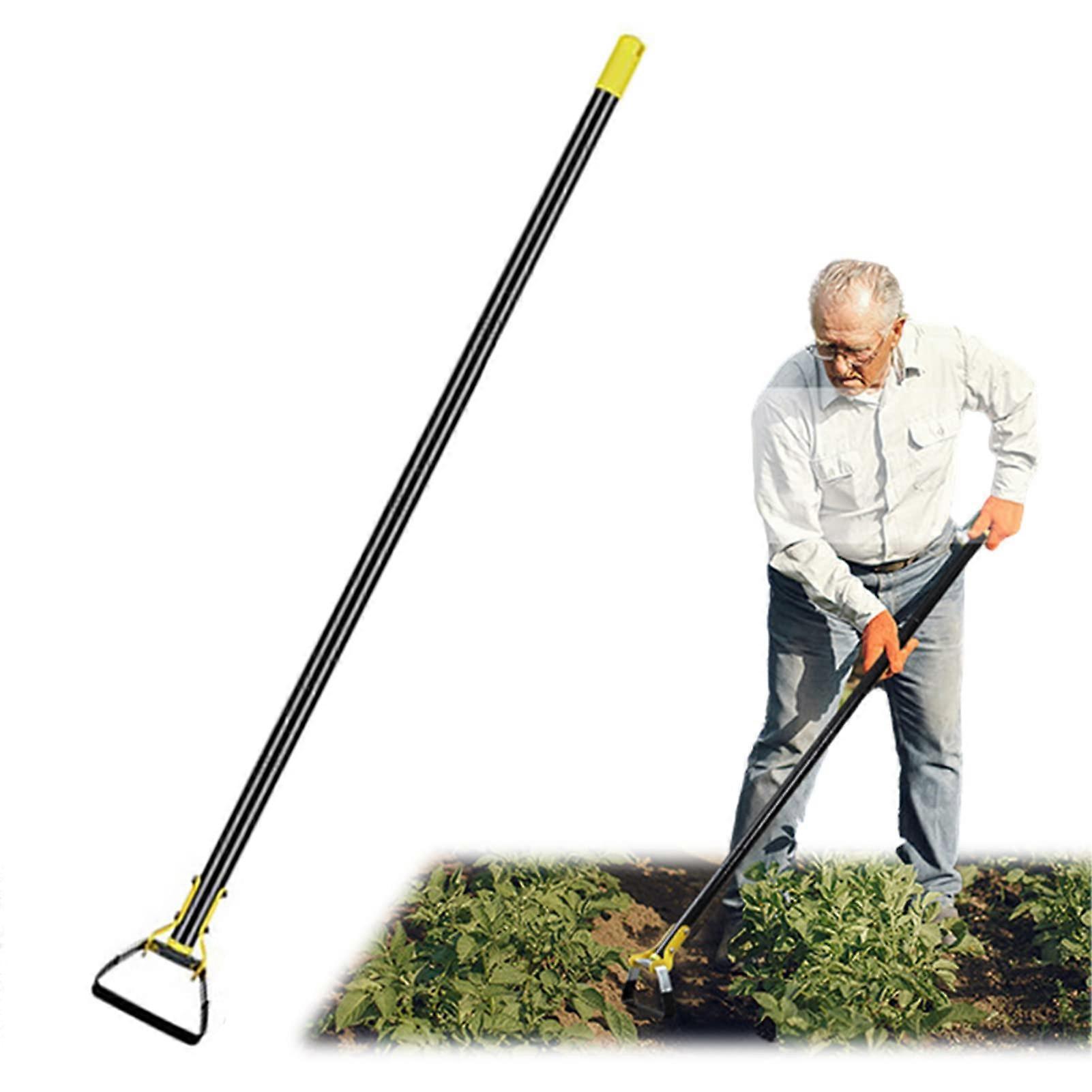 Garden Hoe Adjustable Stainless Steel Weed Hoe With 1.6 M Long Handle For Weeding In The Garden