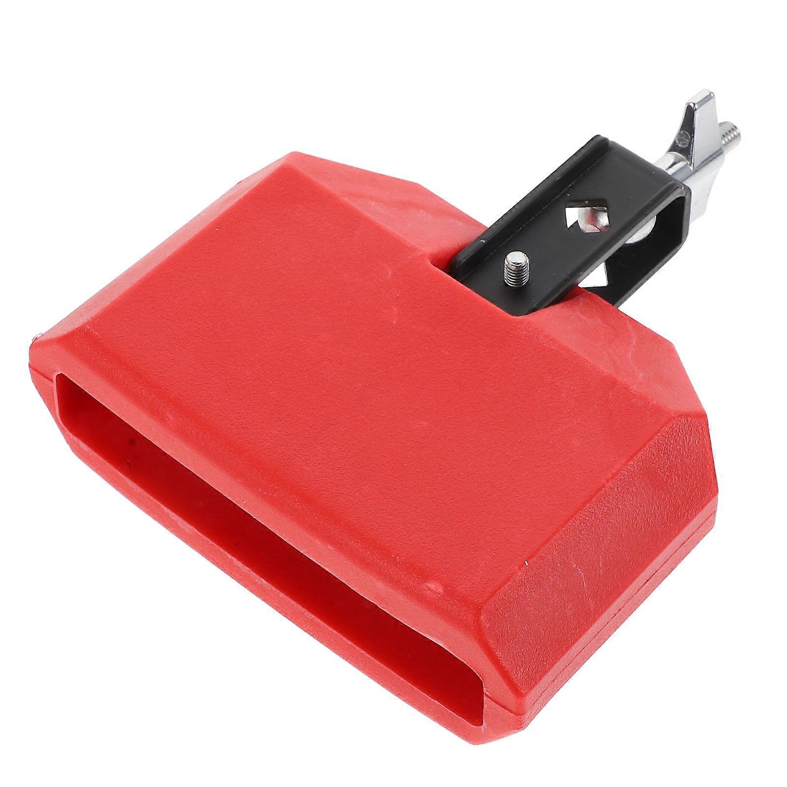 Drum Set Accessory Sturdy Cowbell Made of PVC Red Color for Music Lovers 1 Piece