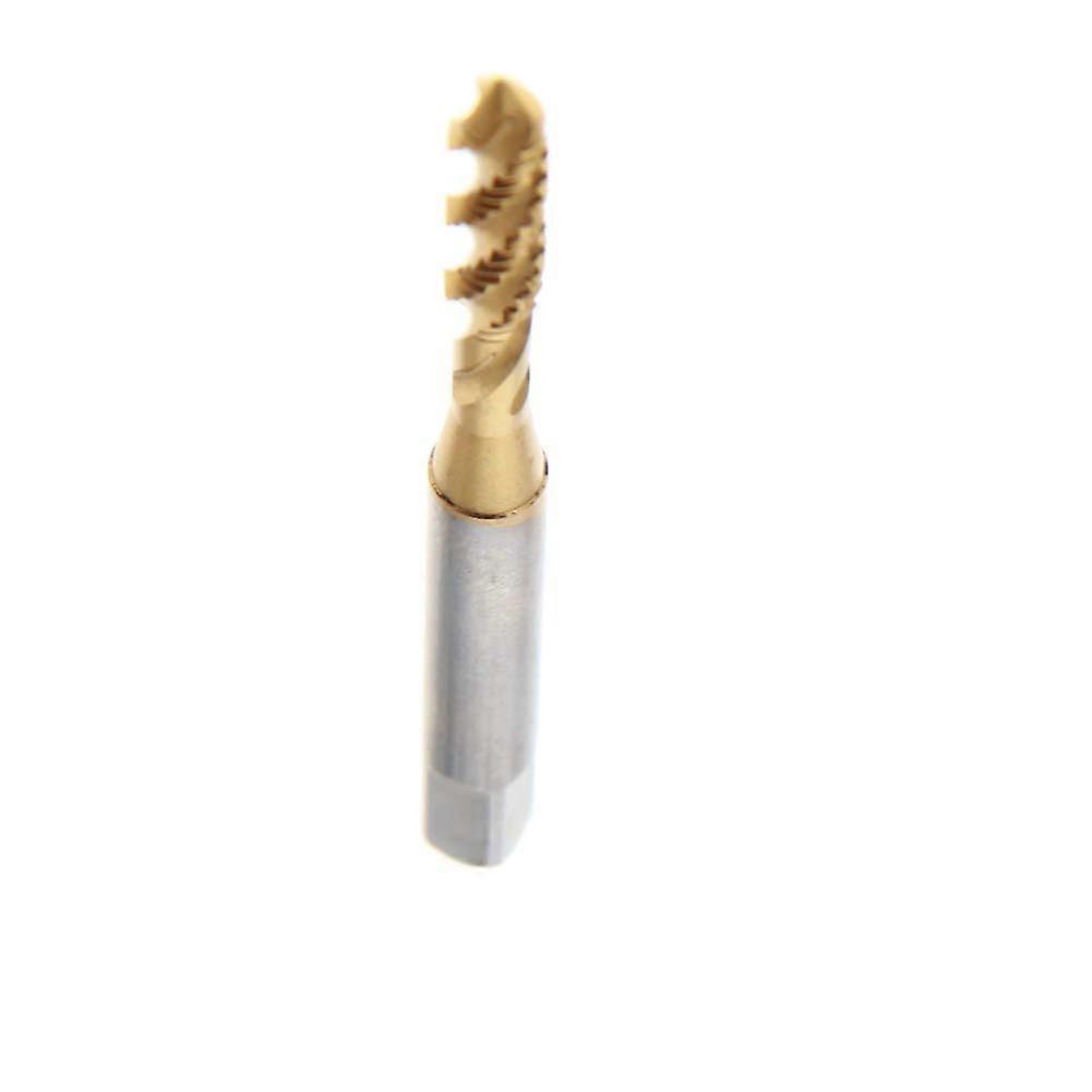 M3 Tap Cobalt Titanium Coated M35 Cobalt High Speed Steel Powder Coated Metal Spiral Tip Tap For Cutting Threads In Holes (1 Piece)