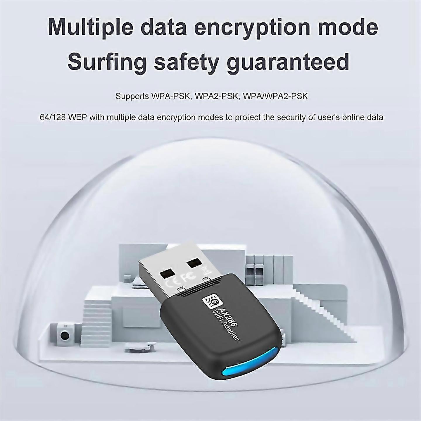 For wifi 6 network card 24g and 5ghz 900mbps usb wifi adapter wireless usb dongle 5dbi antenna card