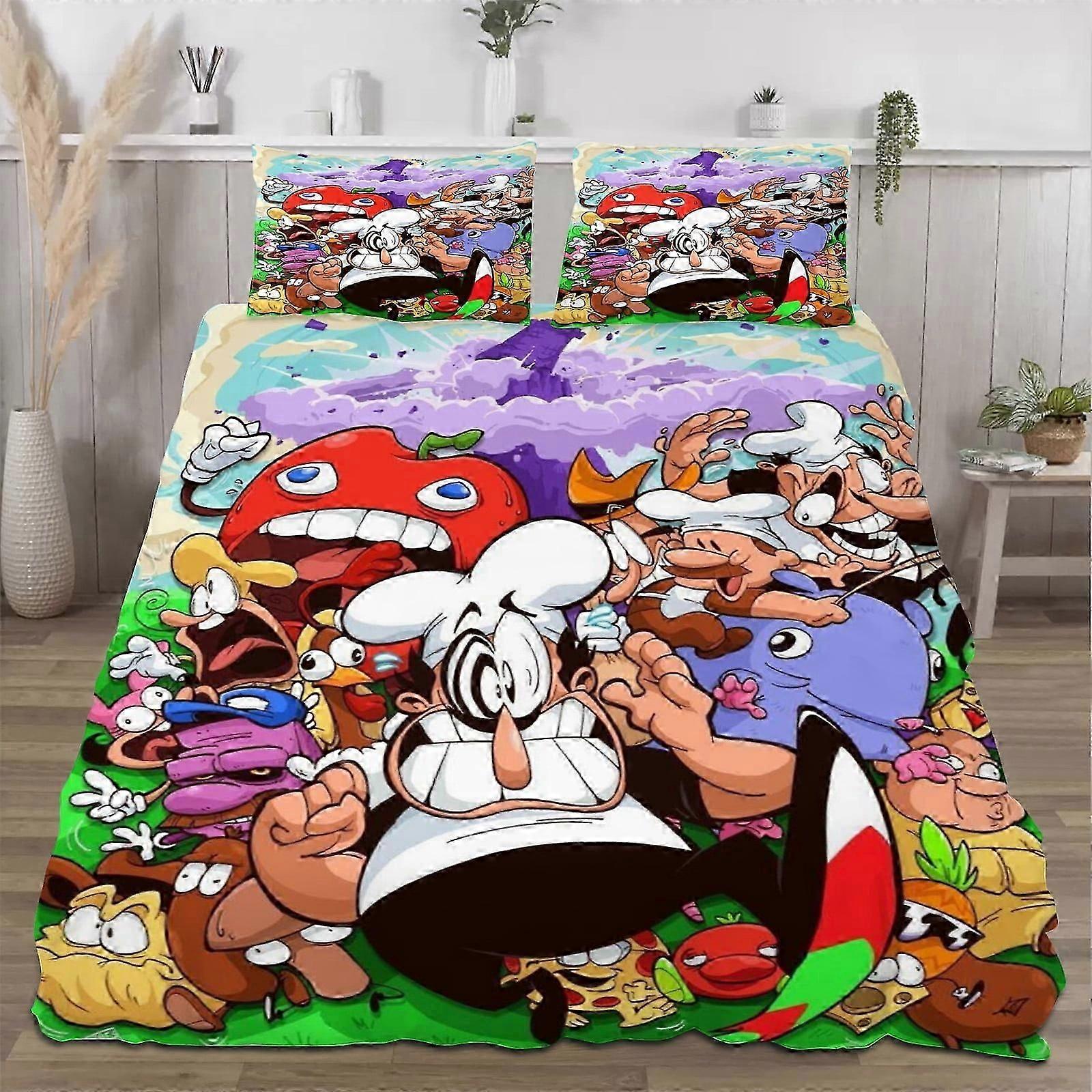 v6475 Lakan Sängkläder Pizza Tower Täcken för Queen Sängöverkast,Mjuk sängtäcke Lätt överkast,Quiltat täcke 3-delade lakan yuq64