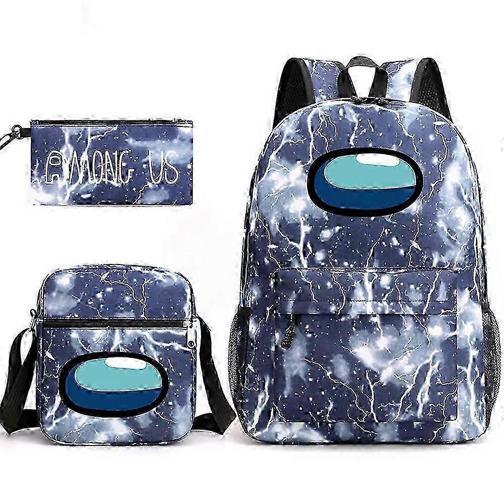 Among Us School Bag Backpack Pencil Case Shoulder Bag Three-piece Set  jm