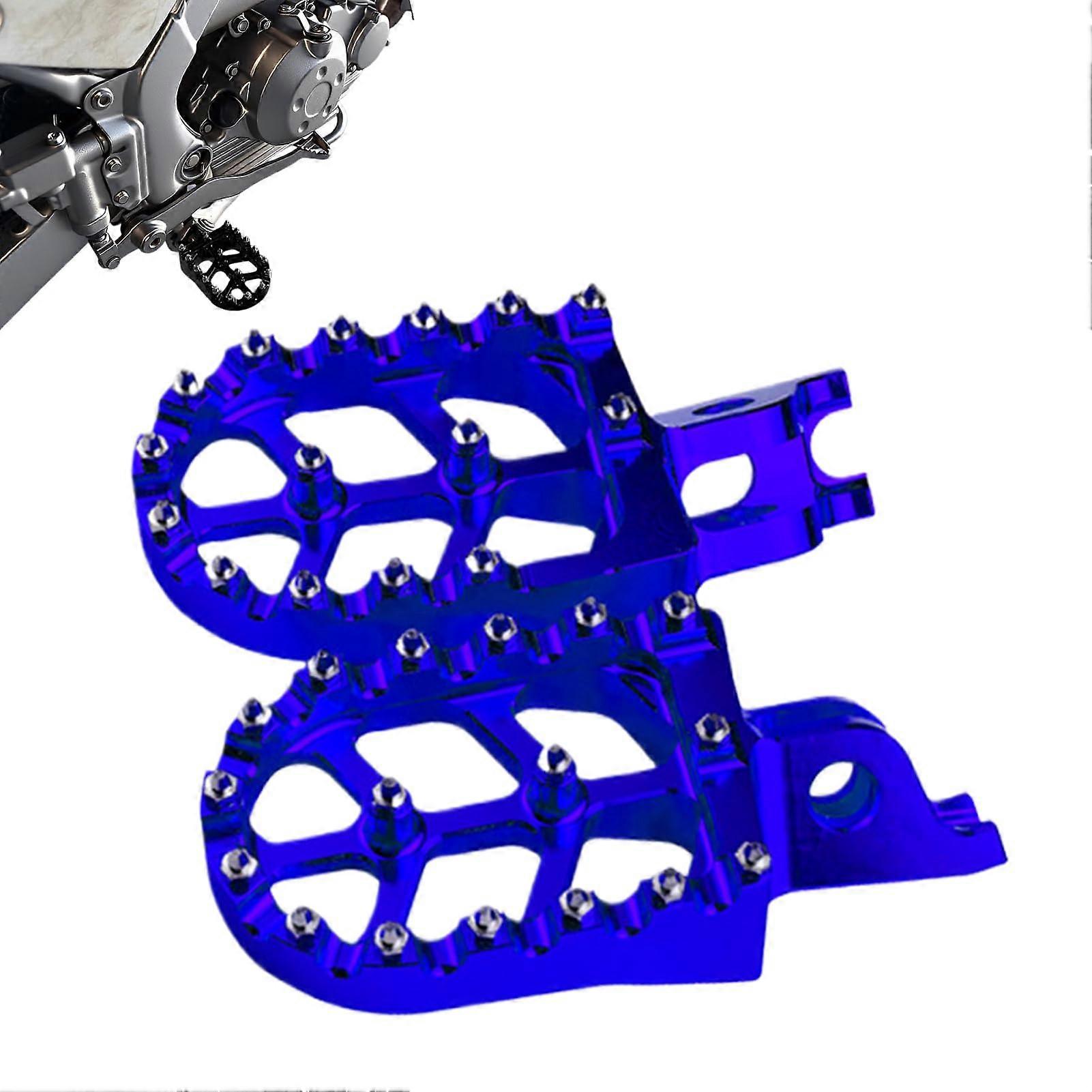 Motorcycle Pegs Adjustable Powersports Foot Pegs For Touring Racing Motocross Blue