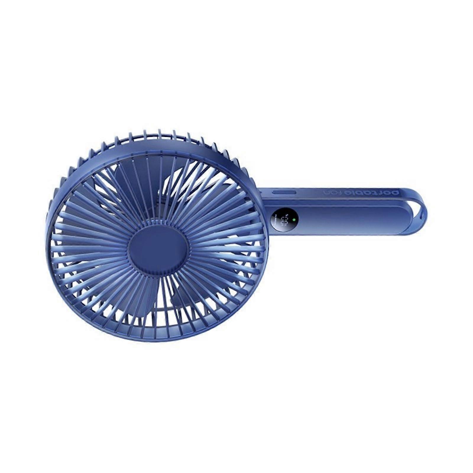 Desktop Handheld Fan USB Charging Cooling Device With Ultra-Long Battery Life For Students Travelers Office Workers Blue