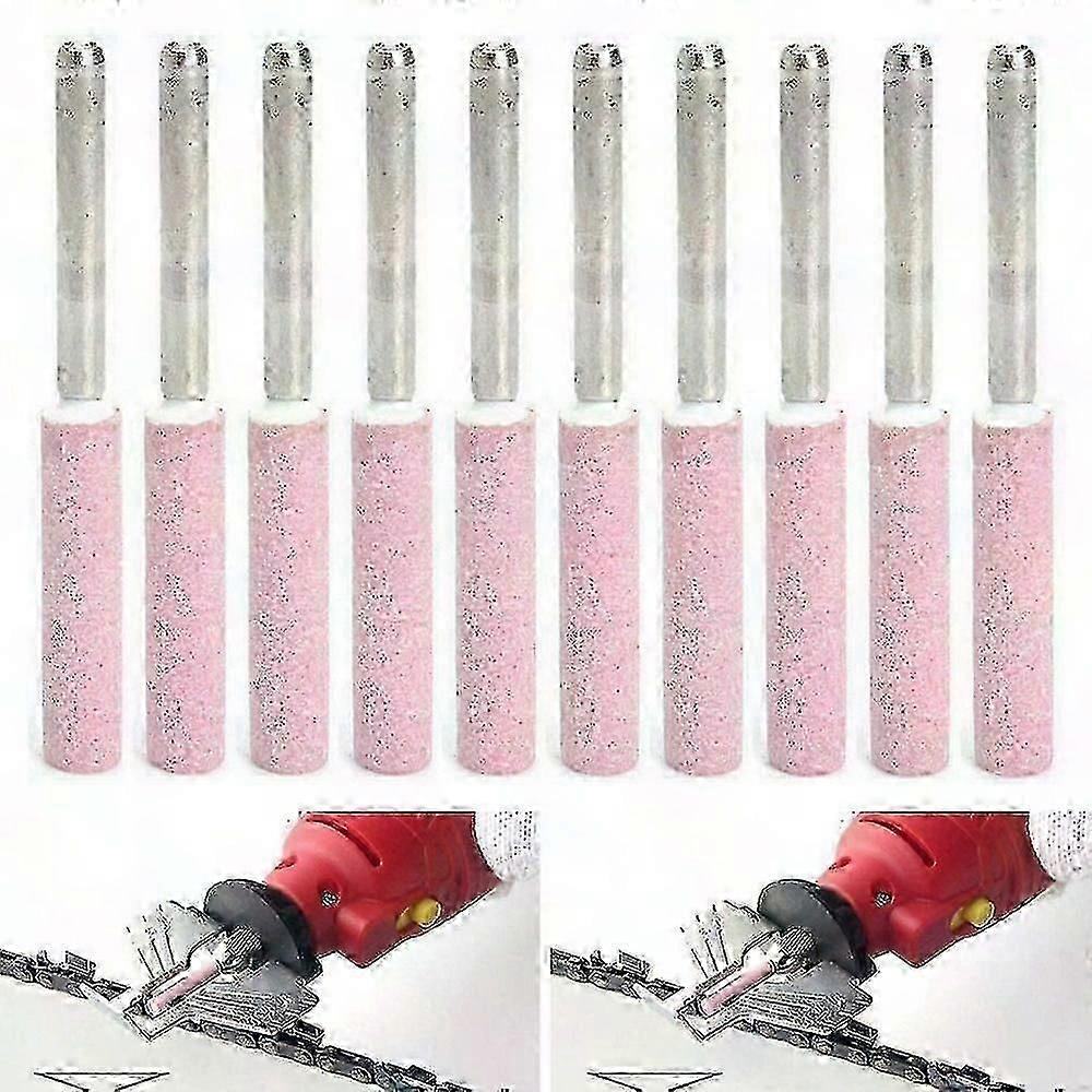 10PCS Chainsaw Sharpener Grinding Stone File for Chainsaw Chain Grinding Head