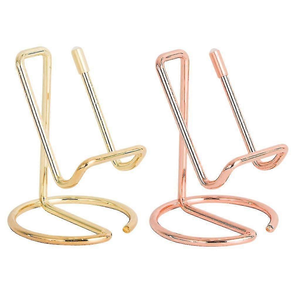 2pcs Simple Iron Tablet Stand Holder, Portable, For Computer, Phone, Desktop