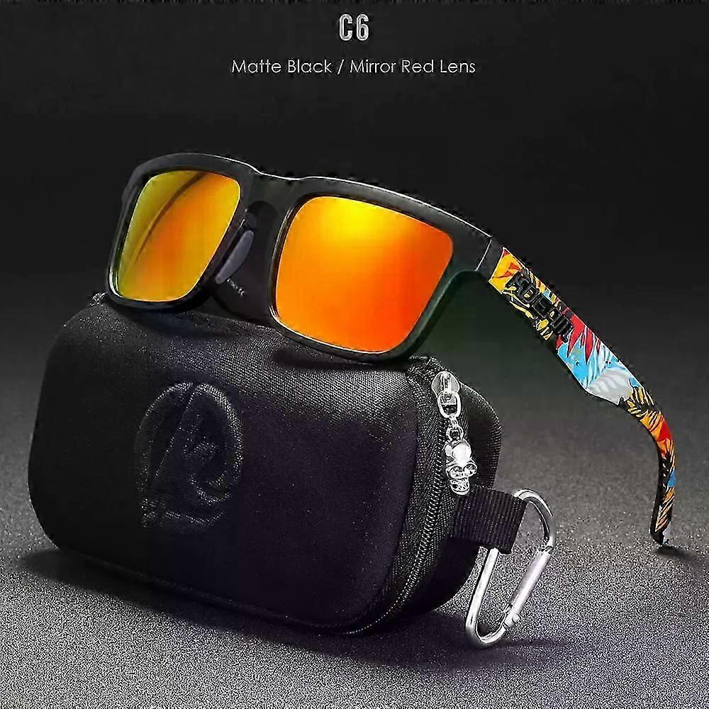 New Brand High Quality Men Square Sunglasses Colors Sports Polarized Sun Glasses Reflective Coating Mirrored Lens UV400