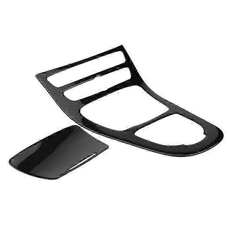 Car Center Control Gear Shift Panel Decorative Trim Cover Carbon Fiber Color for E-Class W213 2015-2018