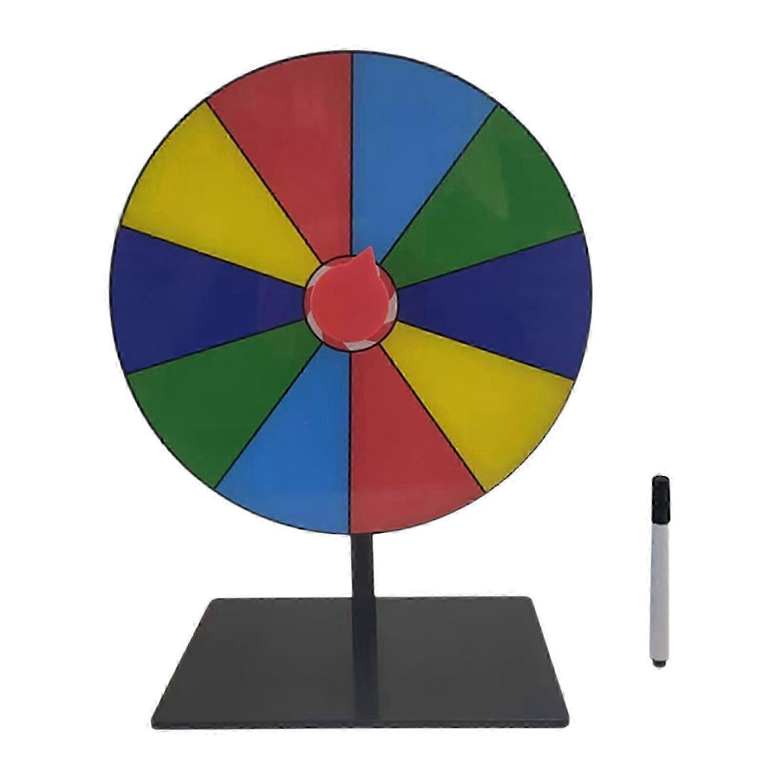 Tabletop Prize Turntable Set Colored Rotating Wheel with Erasable Pen with