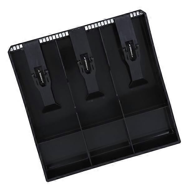 Tiroir-caisse Insert Plateau Remplacement 3 Billets 3 Pièces Boîte de rangement (noir)