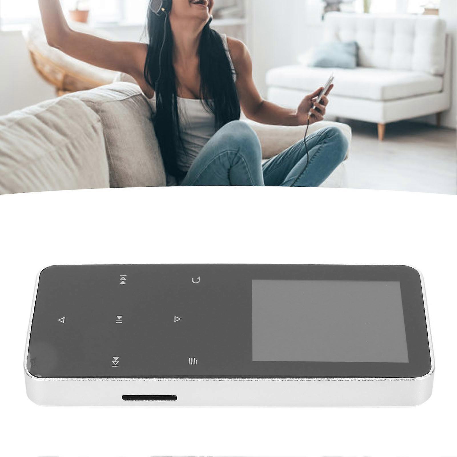 MP3 Player Bluetooth 4.2 1.8in Color Screen 8GB Silver Portable