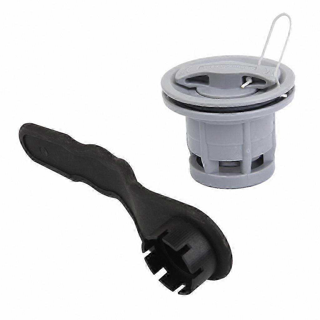 Inflatable Boat Valve with Double Seal and Wrench for Raft, Kayak, Dinghy Maintenance