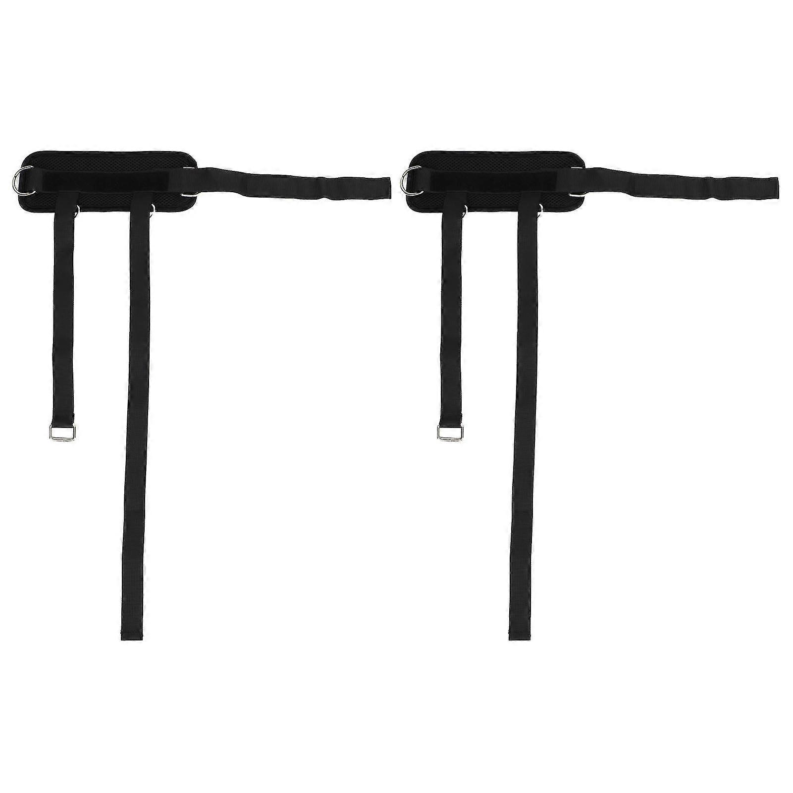 2025 2Pcs Adjustable Ankle Straps Dumbbell Weight Lifting Ankle Bands for Hip Limb Strength Training Black