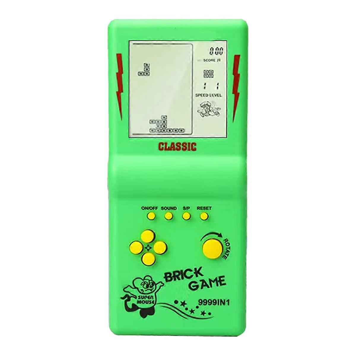 Nostalgic Pocket Game Classic Retro Handheld Game Players for Console Children'S Machine Kids Puzzle Toys Green