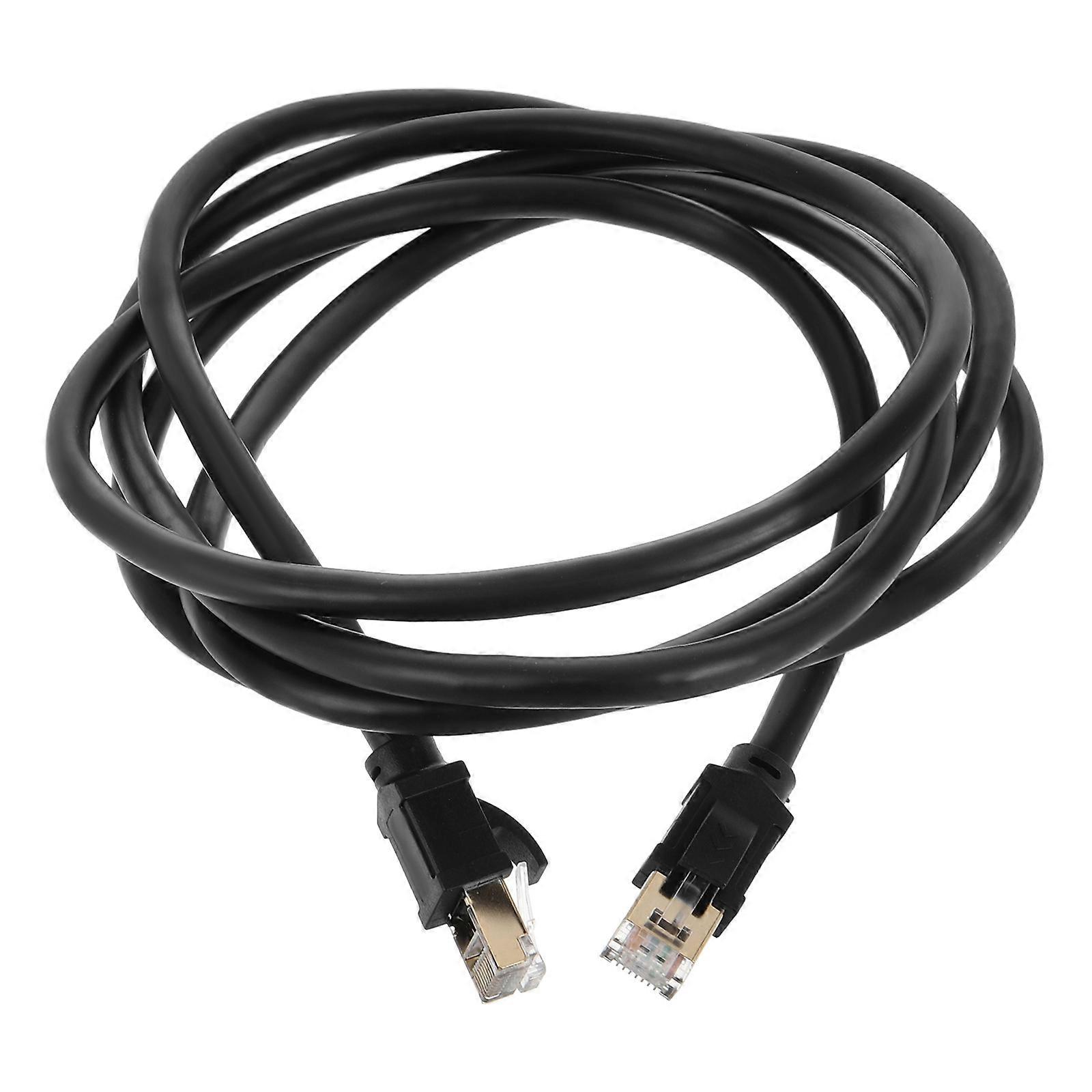 High Speed 40Gbps Pure Copper Ethernet Cable for Router and Jumper Use Black 2000Mhz Cat 8