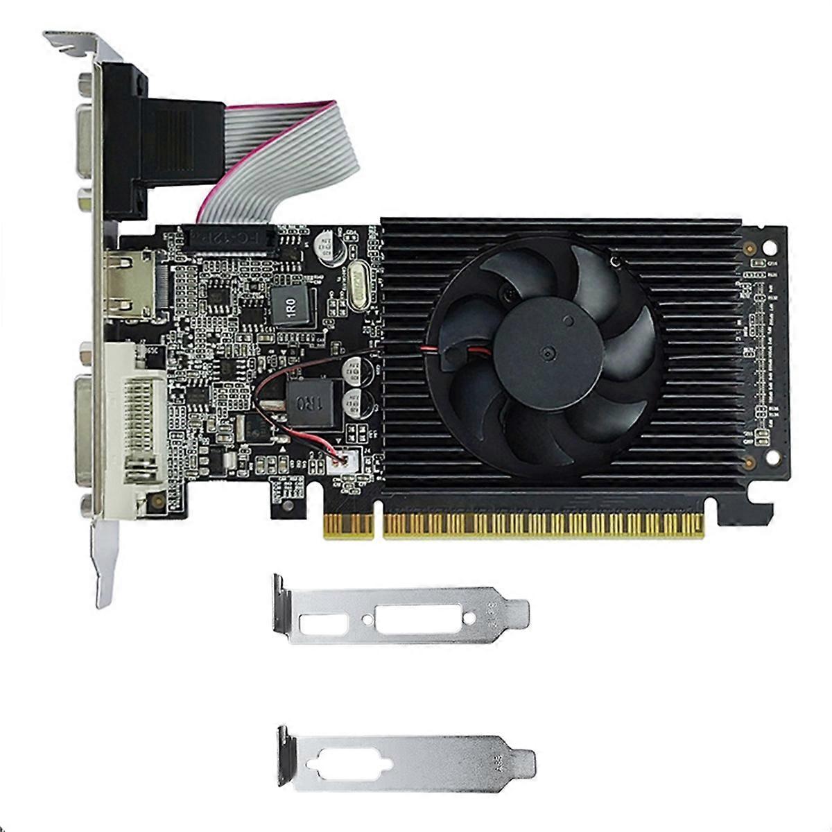 GT210 1GB DDR3 64Bit Graphics Card PCIE 2.0 40nm GPU -Compatible+VGA+DVI Desktop Video Card with 2 X Baffle