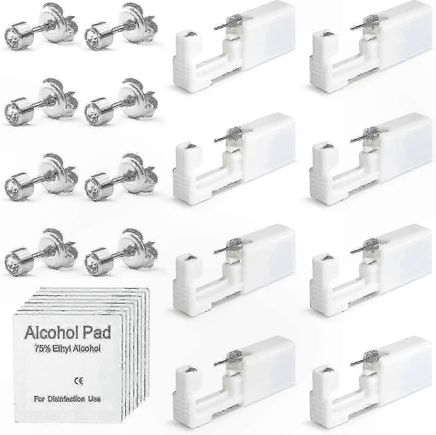 8-Pack Disposable Ear Piercing Kit with Studs for All Ages and G s