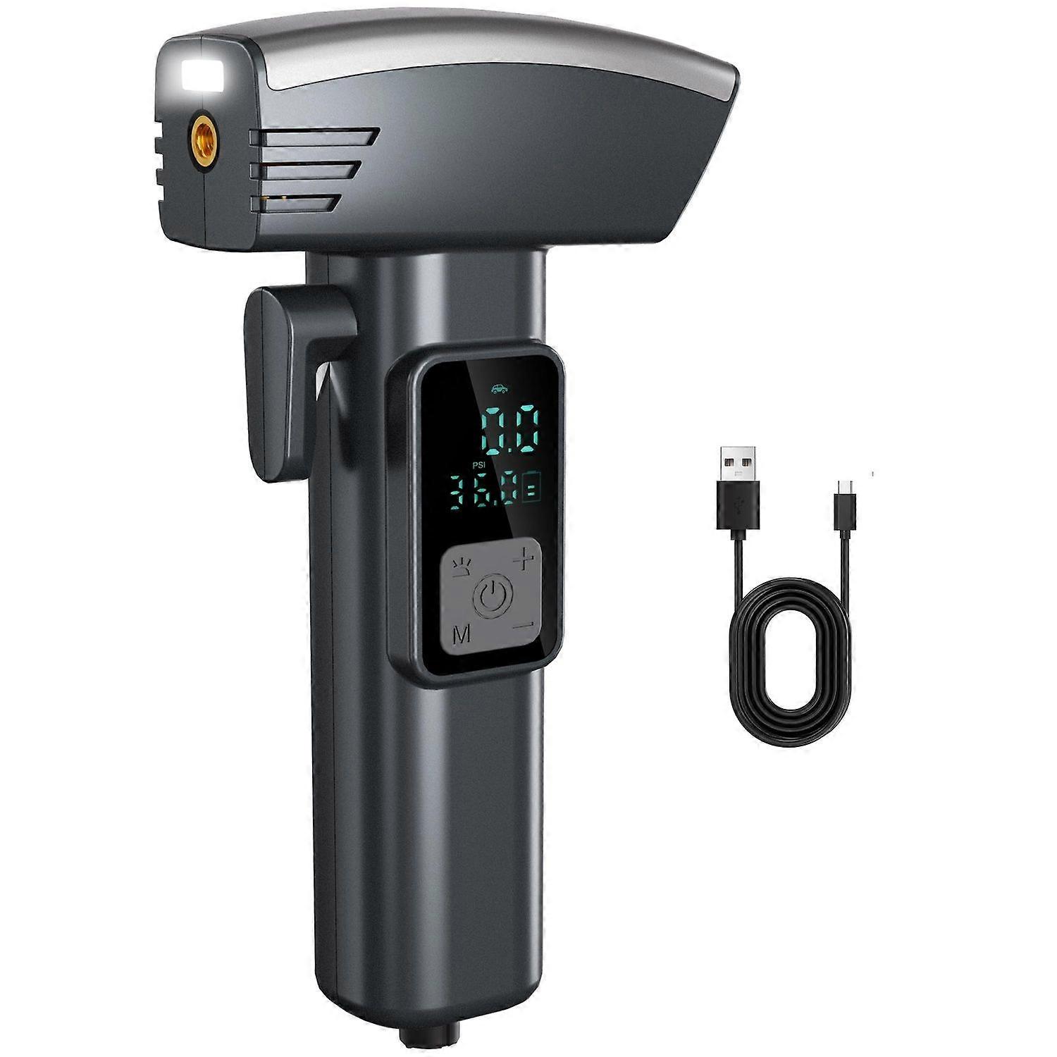 Cordless Tyre Inflator Air Compressor, 150PSI Car Tyre Pump Rechargeable, Preset Tyre Pressure & Auto Shutoff and Fast Inflation,Portable Mini Pump wi