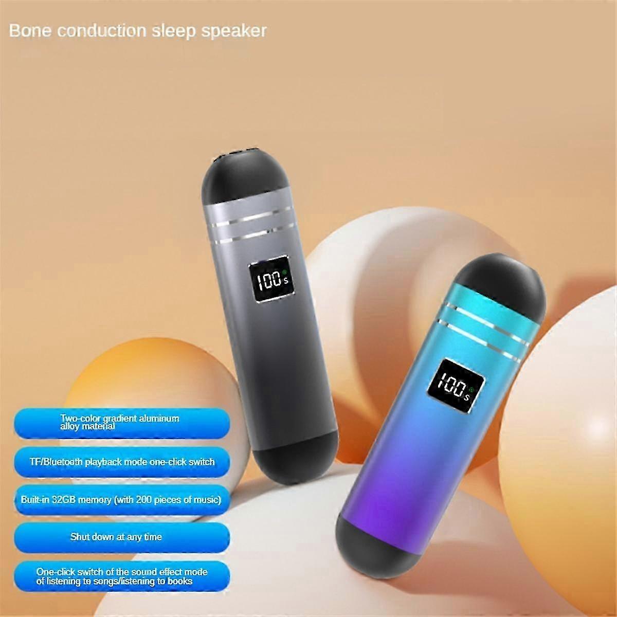 Bluetooth Bone Conduction Pillow Speaker - Portable Under Pillow with 32GB TF Card