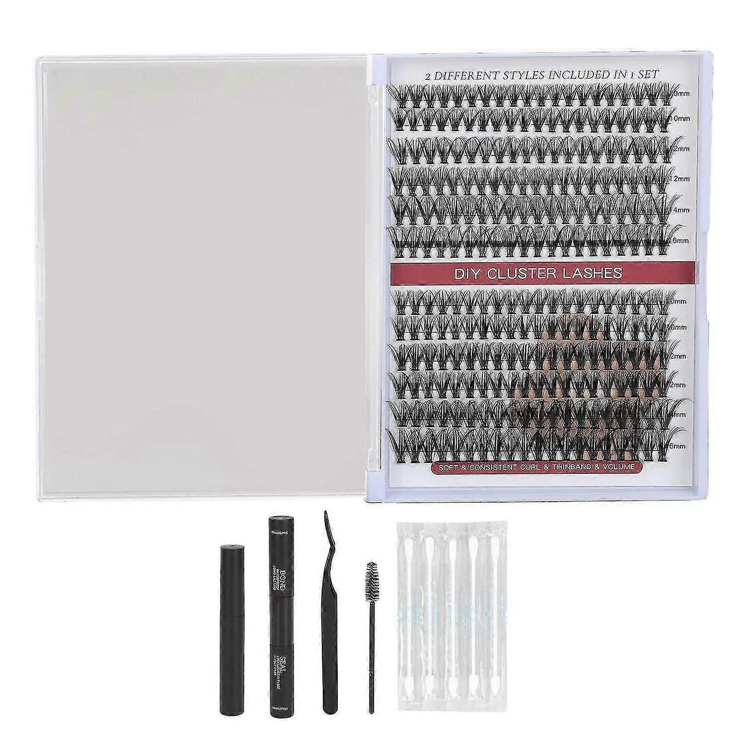 2025 Latest Model 240 Clusters 30D 40D 1016mm False Eyelashes Soft Dense Hai...