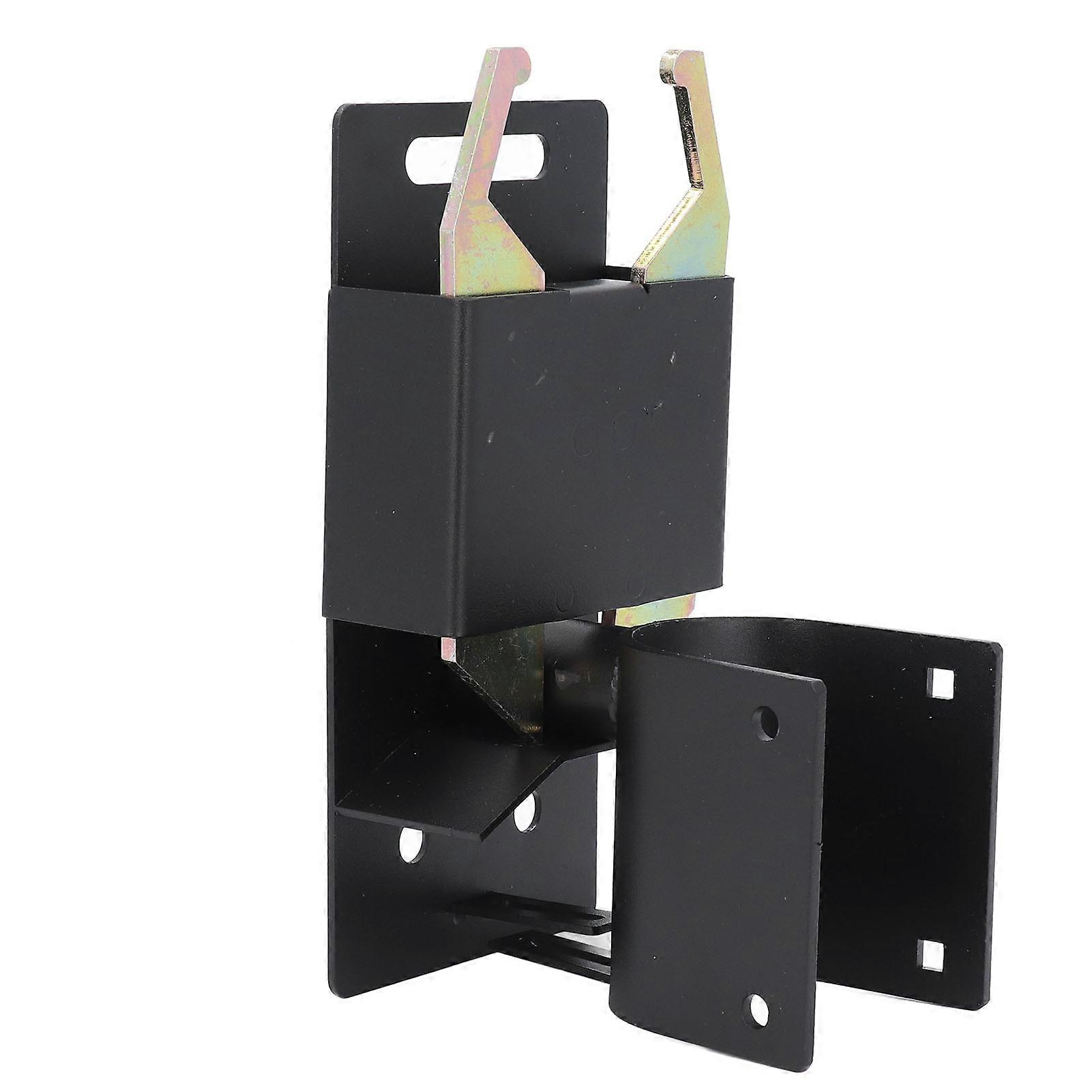 2 Way Lockable Black Gate Latch for 1.625-2 Inch Round Tubes