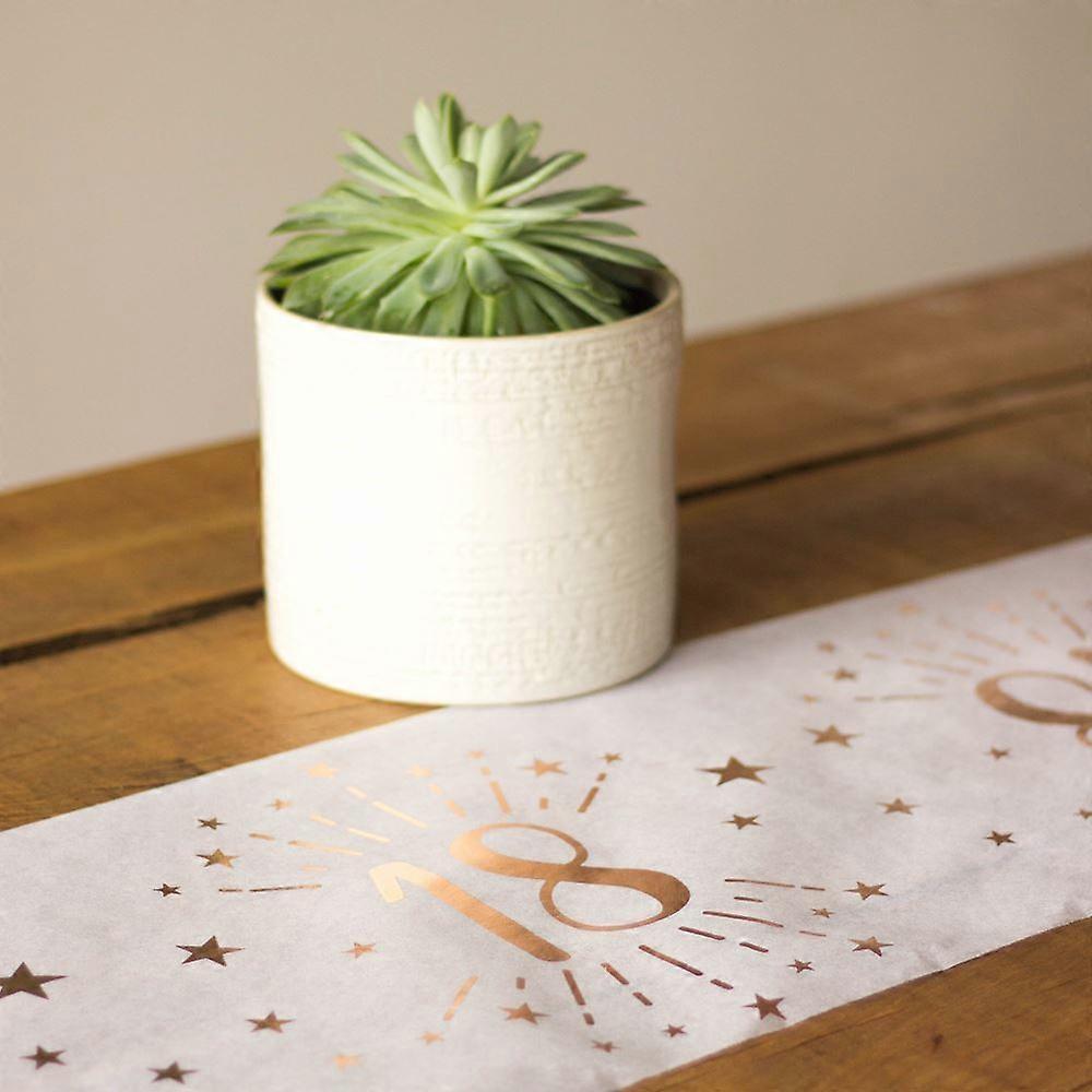 Rose Gold Age 18 Table Runner