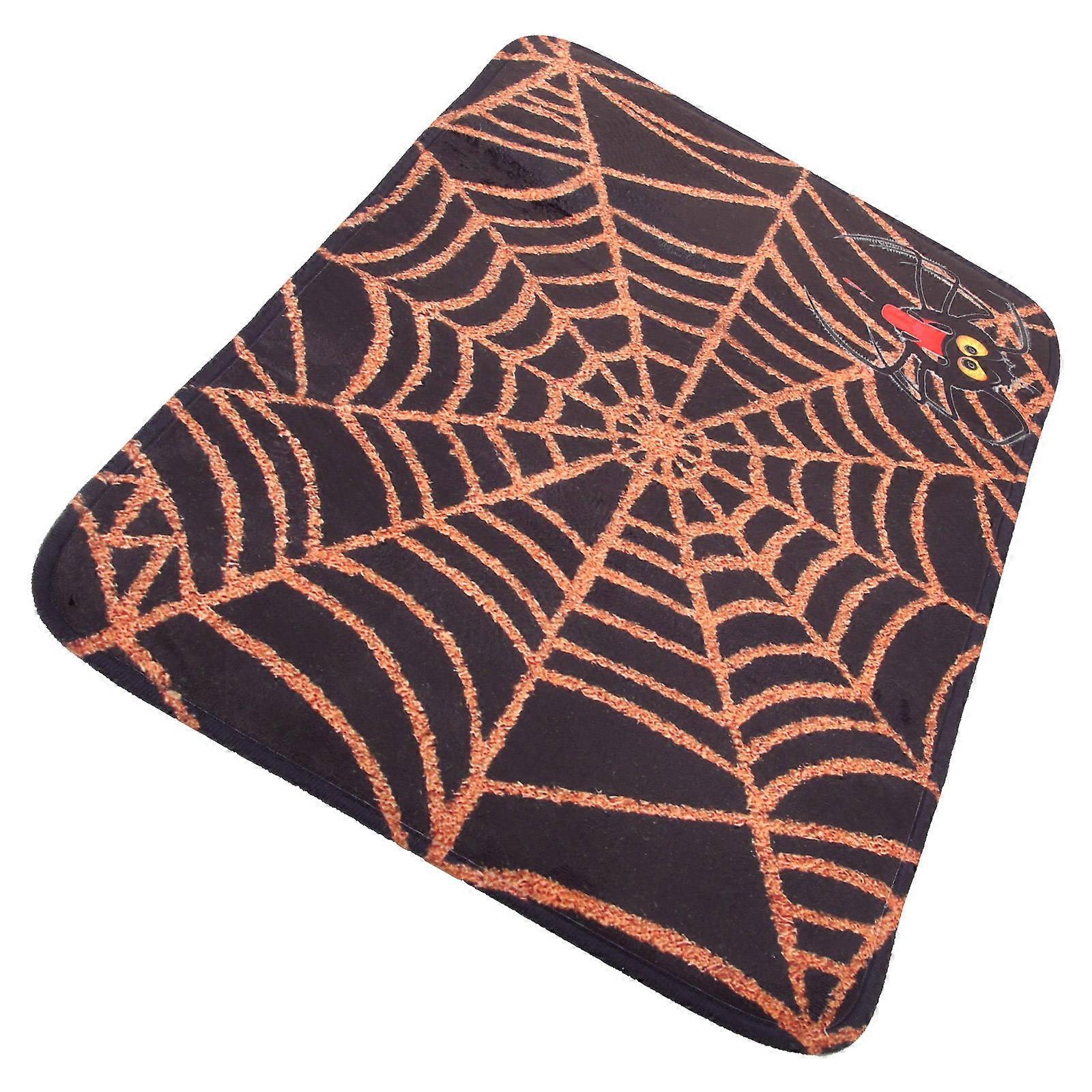 Flannel Floor Mat Halloween Themed Anti-Slip Doormat for Home Use
