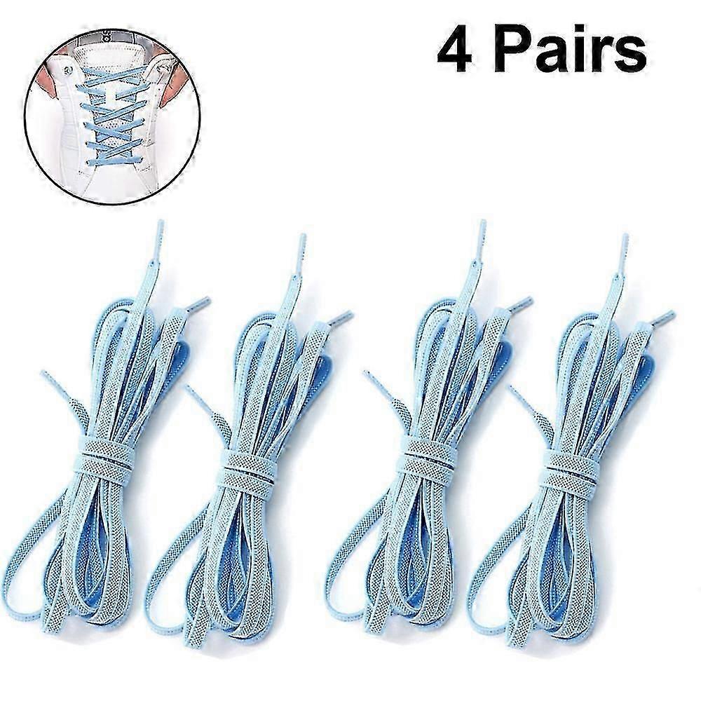 4 Pairs Elastic Shoe Laces-quick To Install No Tie Shoelaces For Kids