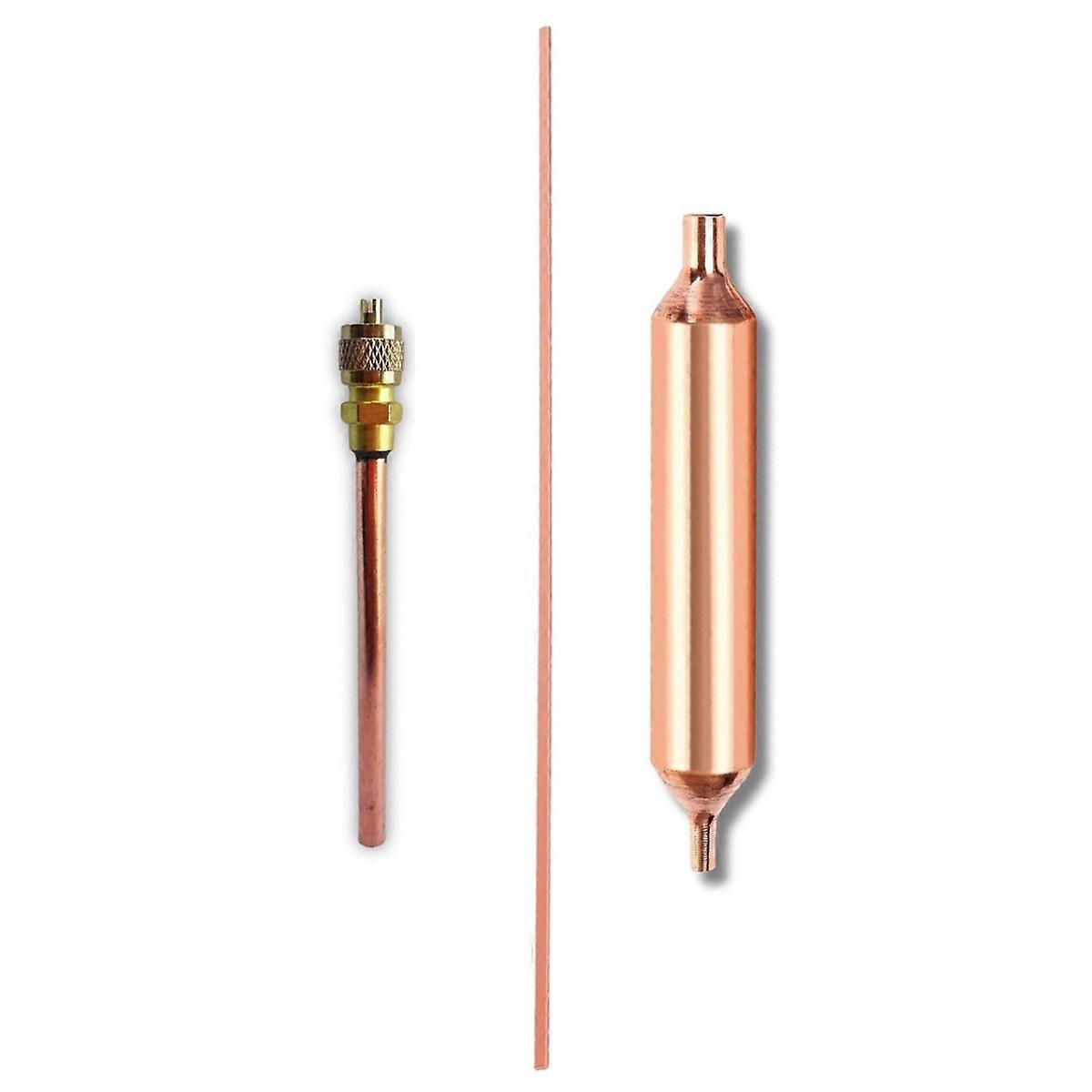 Refrigerator Filter Dryer with Access/Service Valve, Tool Kit Hvac 1/4In for Refrigeration Air Conditioner Repair