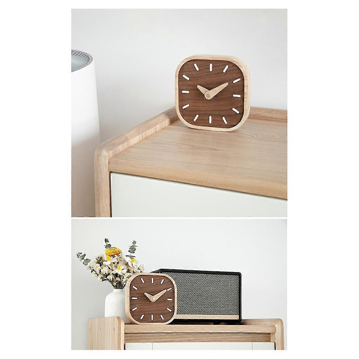 Hour Clock Desktop Mute Watch Clock Bedside Clock Mini Clock