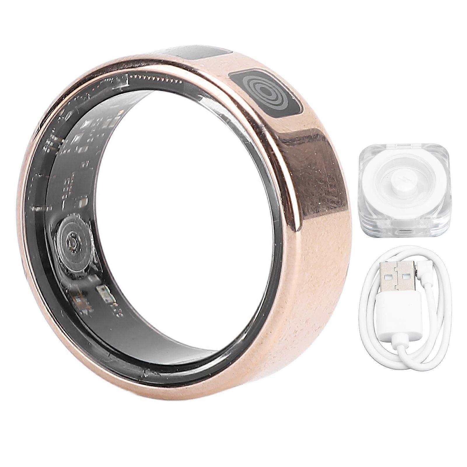 Fitness Tracker Ring with Touch Screen IP68 Water Resistant Gesture Control Video Page Turner Multiple Sports Modes Smart Health Ring Size 10 (Inner D