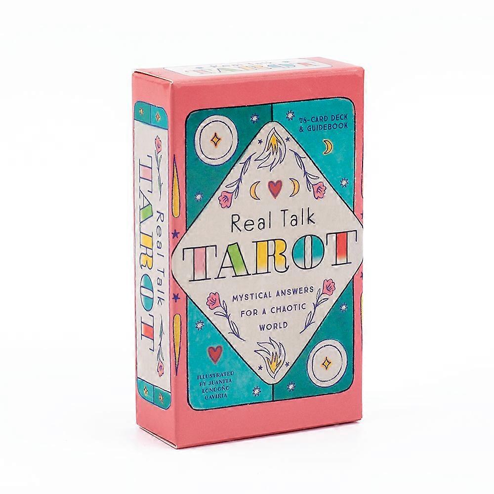 Real Talk Tarot Fortune Telling Divination Deck Game with 78 Cards & Guidebook Modern Illustrations Family Party Fun Board Game