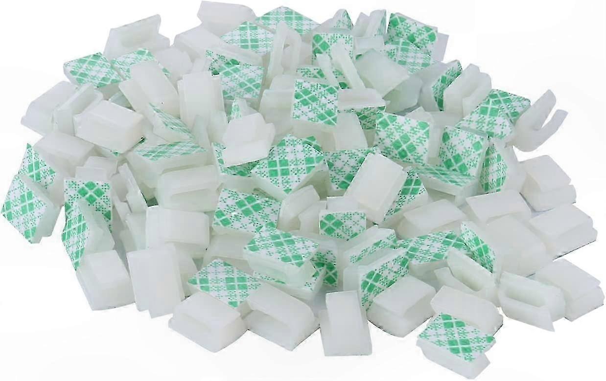 Adhesive Cable Clips 100 Pcs, Wire Holder System for Ethernet Cables
