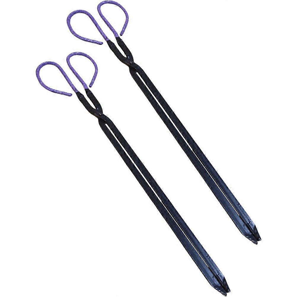 Household Garbage Pickup Tools Tongs 2Pcs Durable Iron Clips